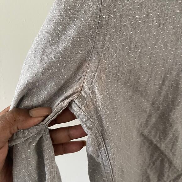 J. Crew Baird McNutt Irish Linen Mens Casual Button-Down Shirt Small - Flawed - Picture 8 of 12